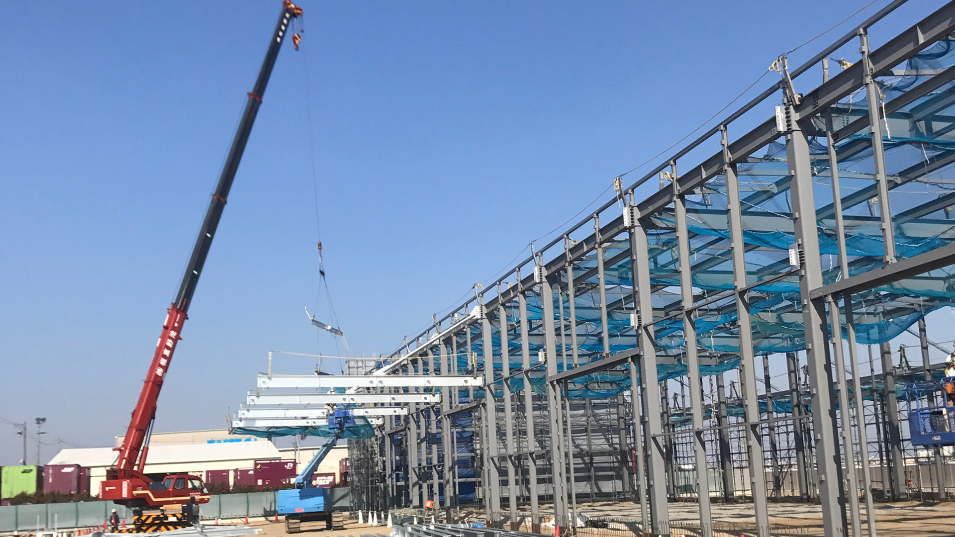 鉄骨建設工事施工例