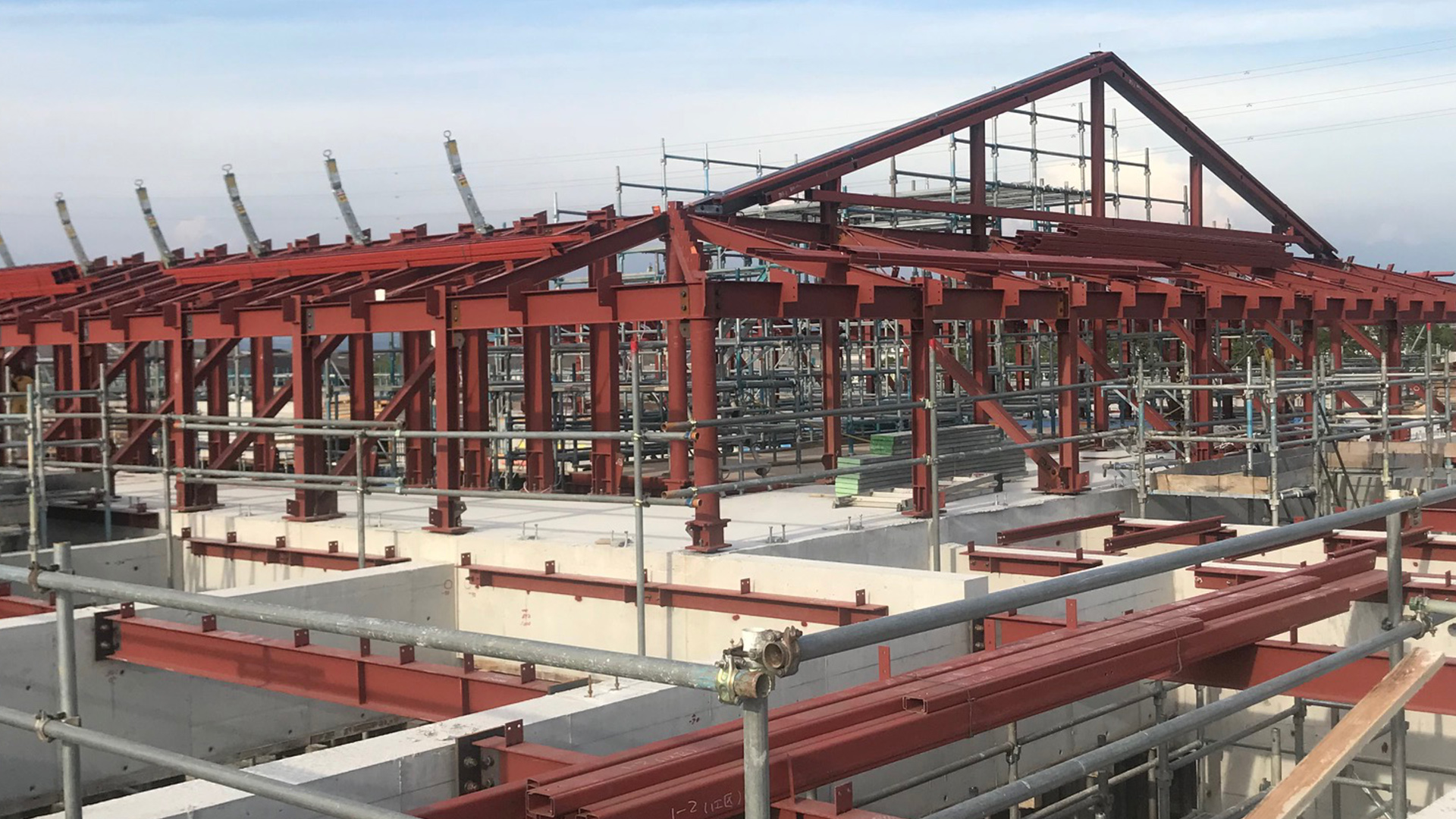 鉄骨建設工事施工例